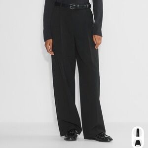 Aritzia Babaton Pleated Pants in Black Size 2